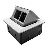 Shelbi Напольный/настольный лючок на 4 модуля, металл, белый, фото 5