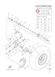 Граната Наружняя Задняя Yamaha Grizzly 28P2510F03