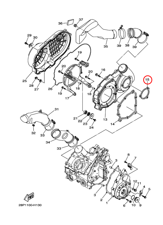 Прокладка картера \ Уплотнение Yamaha ATV 3B41531500