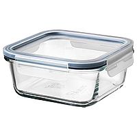 IKEA 365+ ИКЕА/365+ Контейнер для продуктов с крышкой, четырехугольной формы стекло/пластик,
