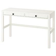 HEMNES ХЕМНЭС Стол с 2 ящиками, белая морилка,