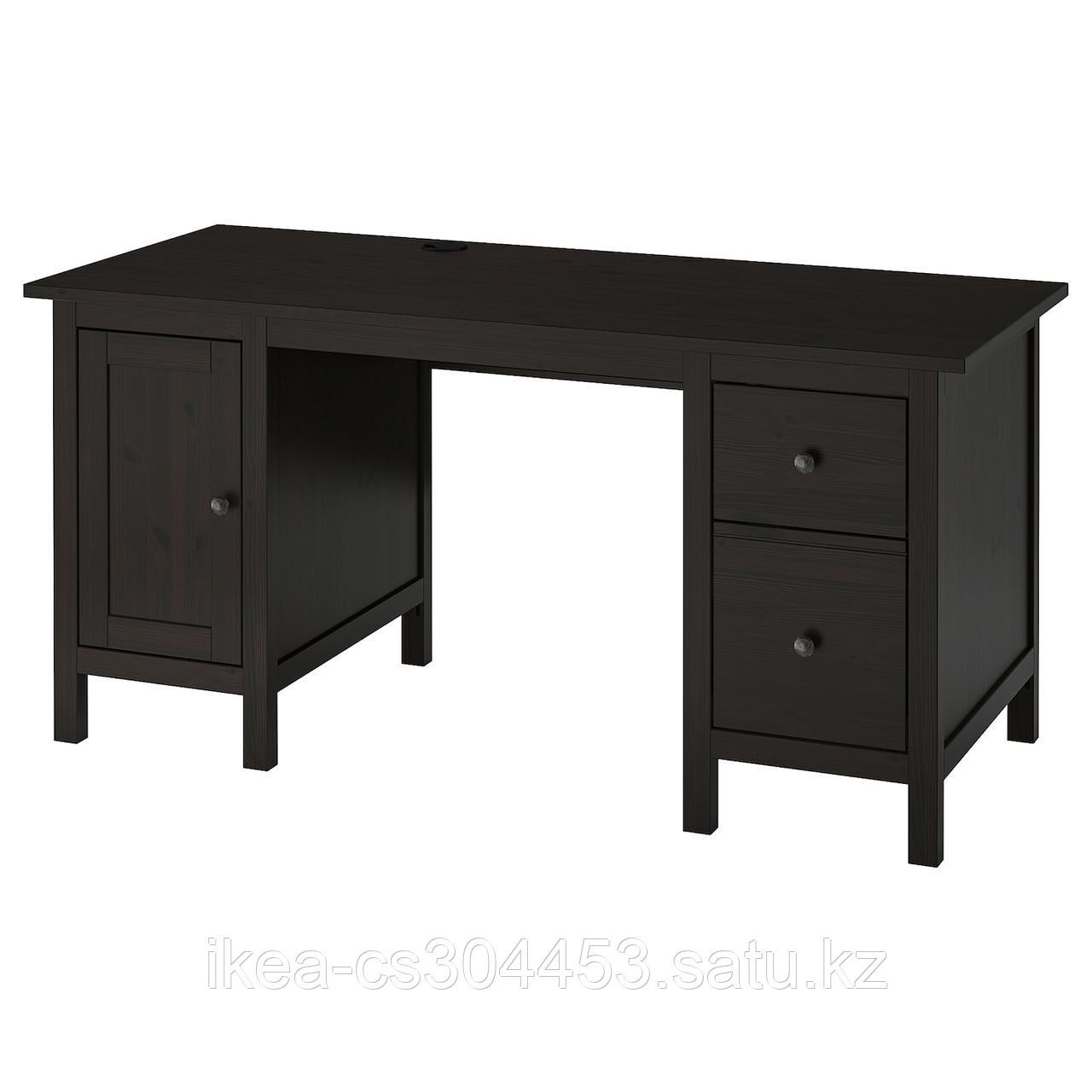 HEMNES ХЕМНЭС Письменный стол, черно-коричневый,
