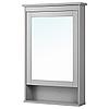 HEMNES ХЕМНЭС Зеркальный шкаф с 1 дверцей, серый,