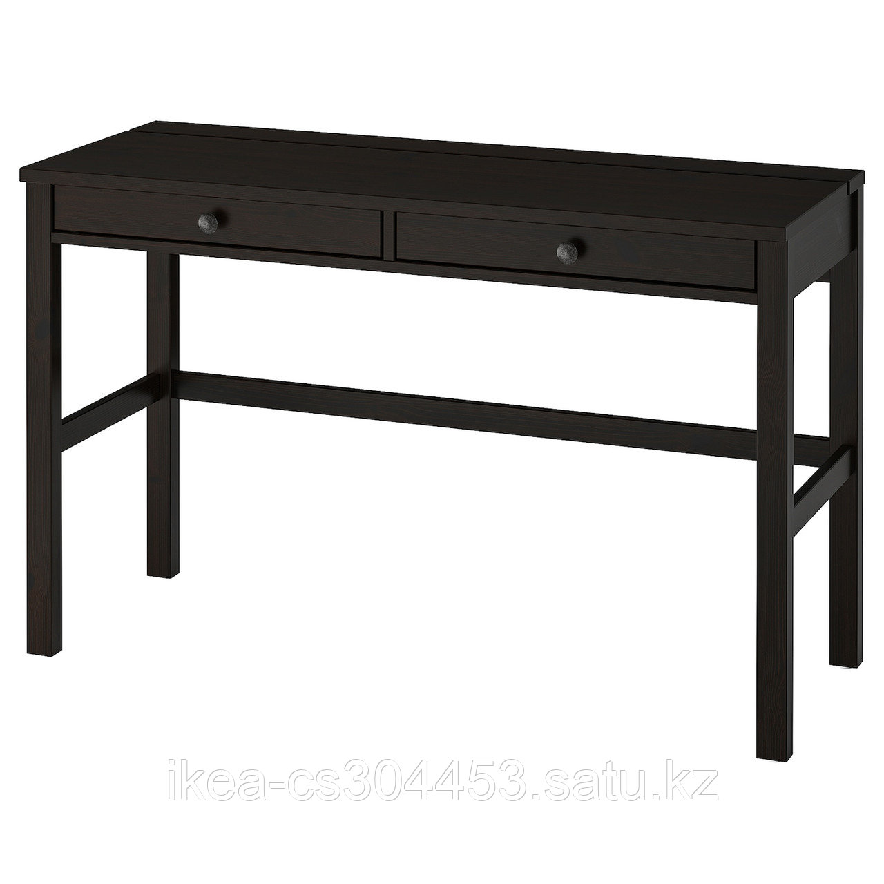 HEMNES ХЕМНЭС Стол с 2 ящиками, чернокоричневый,