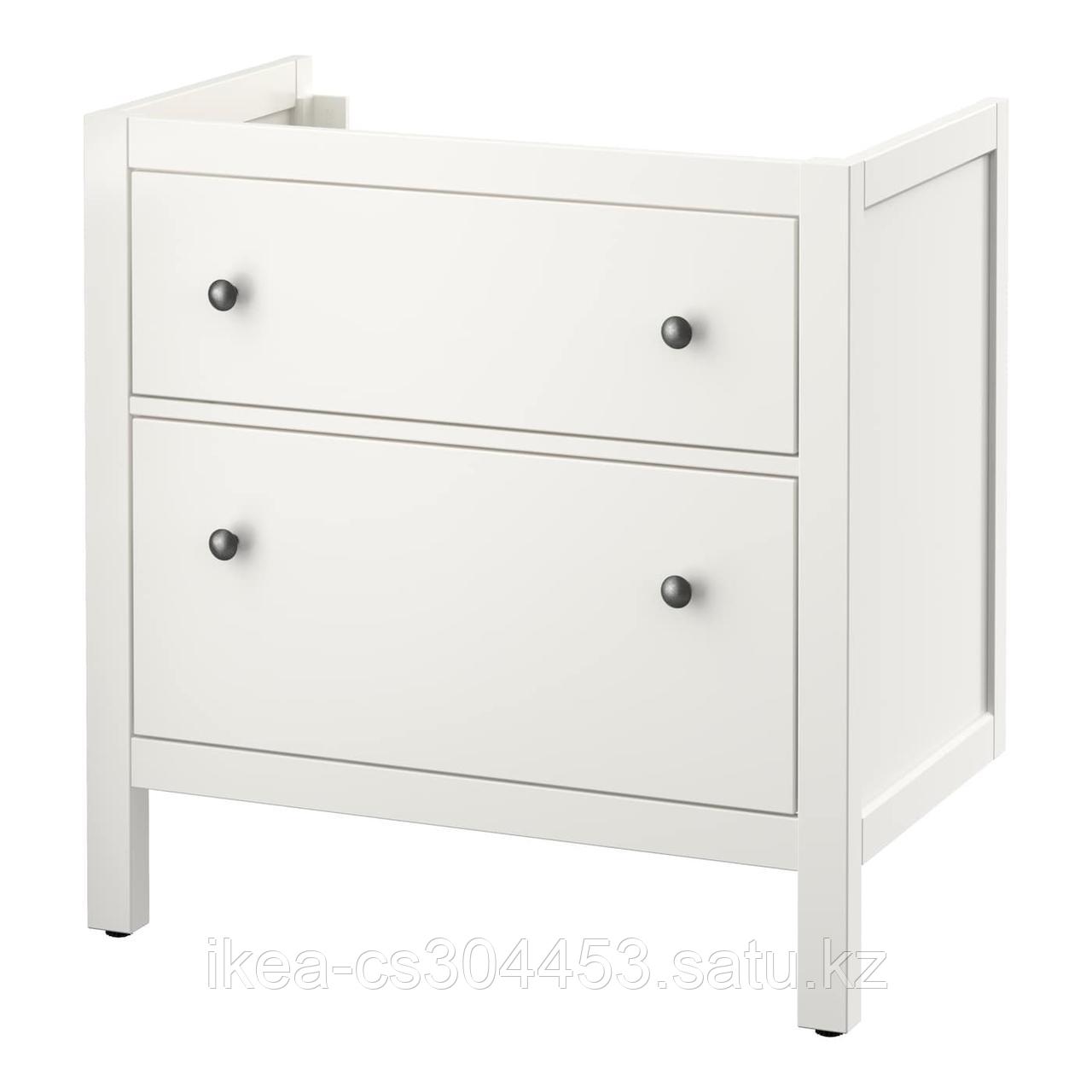 HEMNES ХЕМНЭС Шкаф для раковины с 2 ящ, белый,