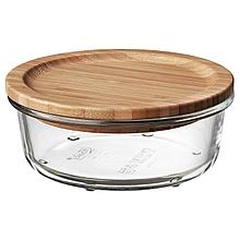 IKEA 365+ ИКЕА/365+ Контейнер для продуктов с крышкой, круглой формы стекло/бамбук,