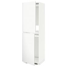 METOD МЕТОД Высок шкаф д холодильн/мороз, белый/Воксторп матовый белый, 8 см