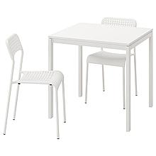 MELLTORP МЕЛЬТОРП / ADDE АДДЕ Стол и 2 стула, белый,