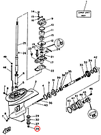 Гайка Вертикального Вала \ Малой шестерни Yamaha Y 20 - 30 Дубликат 9017910M14