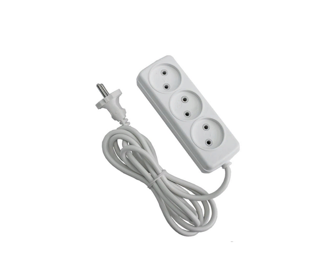 Удлинитель 8 м 3 гнезда б/з "SPARKLUX"