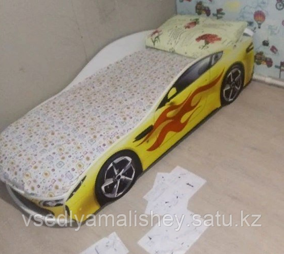Детская кровать-машина "Бондмобиль" желтый Бельмарко