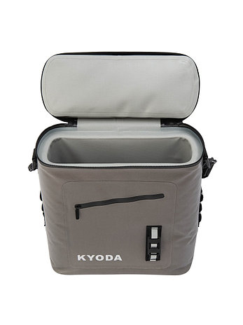Изотермическая сумка KYODA SC14-BB на багажник велосипеда жесткий каркас 14 л, цвет серый, фото 2