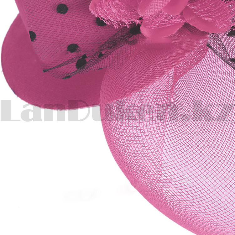 Женская мини шляпа (розовая) - фото 5 - id-p48954297