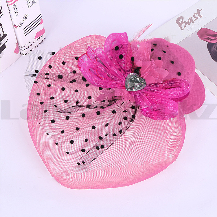 Женская мини шляпа (розовая) - фото 2 - id-p48954297