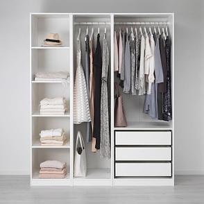 Гардероб ПАКС белый175x58x201 см ИКЕА, IKEA, фото 2
