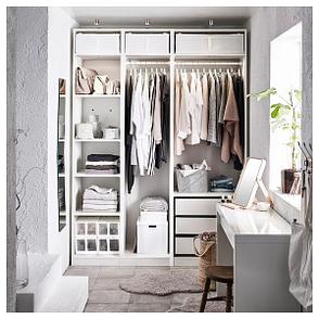 Гардероб ПАКС белый 175x58x236 см ИКЕА, IKEA, фото 2