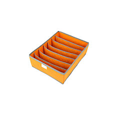 Органайзер для нижнего белья с крышкой 7 отделений оранжевый, фото 3