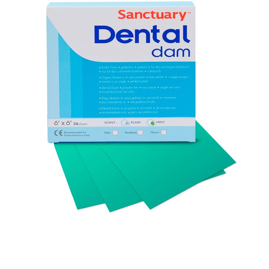 Платки коффердама Dental dam Sanctuary, medium, размер 6х6, латекс, 36 штук - фото 1 - id-p97752972