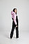 Женский горнолыжный костюм Kerom черный с розовым, фото 7