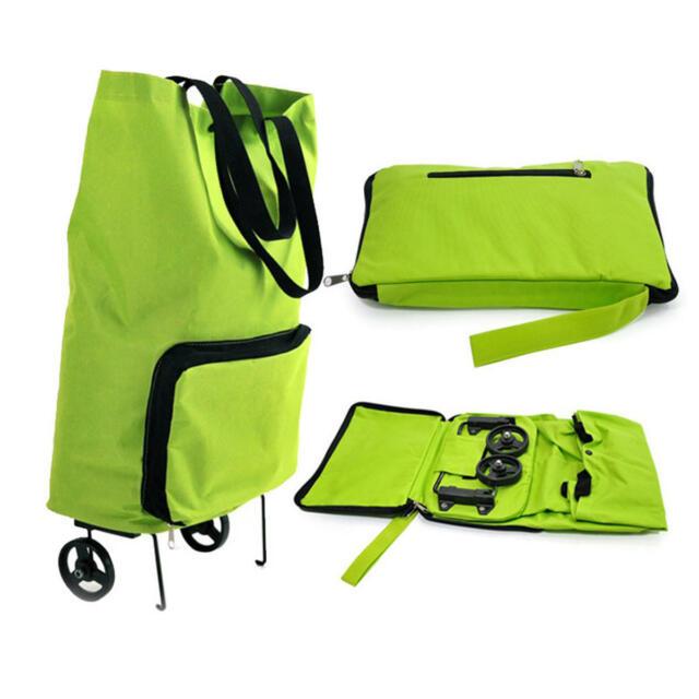 Складная сумка для покупок на колесиках зеленая - фото 5 - id-p97754718