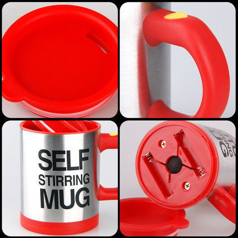 Кружка-мешалка автоматическая «Self Stirring Mug» с крышкой (Желтый) - фото 4 - id-p70216346