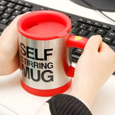 Кружка-мешалка автоматическая «Self Stirring Mug» с крышкой (Красный) - фото 1 - id-p97755137