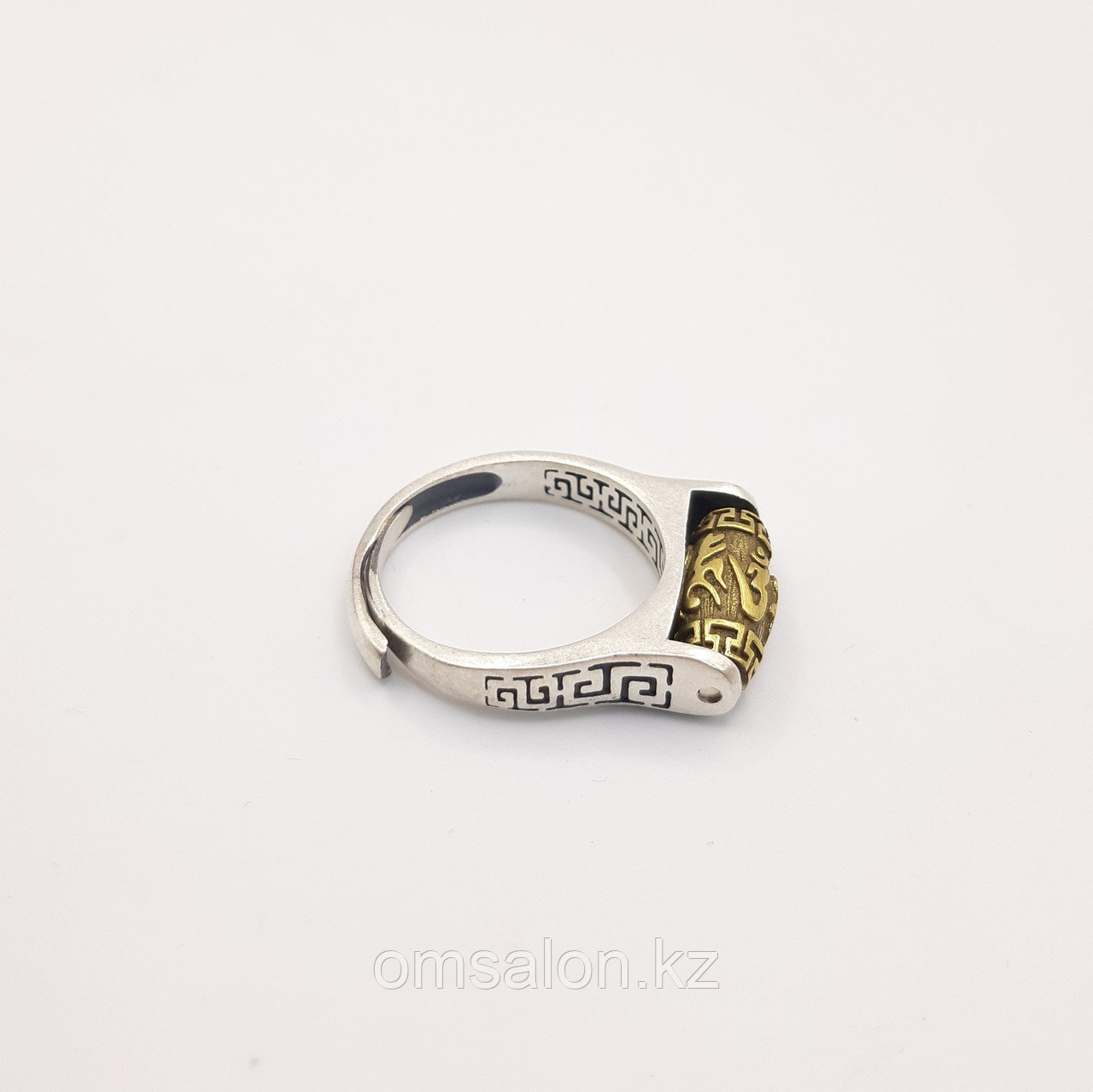 Кольцо с Бусиной Дзи с мантрой, серебро 925 - фото 2 - id-p97756171
