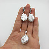 Комплект из кулона и серег из жемчуга барокко, фото 2