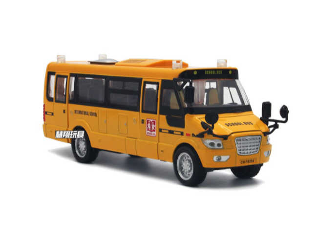 Металлический автобус Die Cast 1:24 «SCHOOLBUS» 671D инерционная, свет, звук