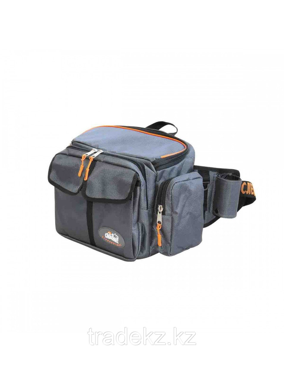 Сумка рыболовная СЛЕДОПЫТ Fishing Hip Bag T2 PF-BM-04 27х23х17 см, цв. серый