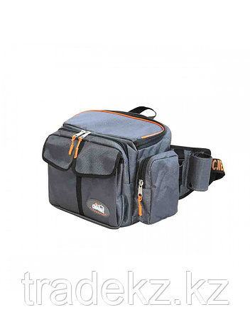 Сумка рыболовная СЛЕДОПЫТ Fishing Hip Bag T2 PF-BM-04 27х23х17 см, цв. серый, фото 2