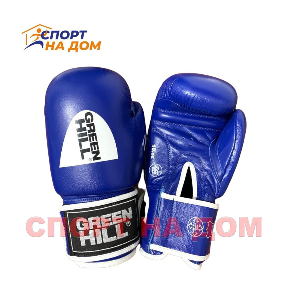 Боксерские перчатки GREEN HILL Tiger Original (синий 10 OZ) - фото 1 - id-p97774002