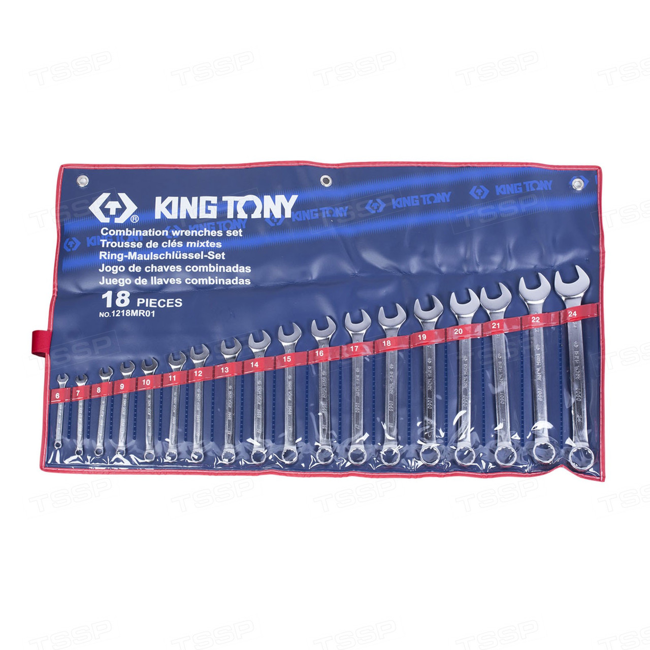 Набор комбинированных ключей KING TONY 1218MR01 6-24мм 18шт. - фото 1 - id-p97790121