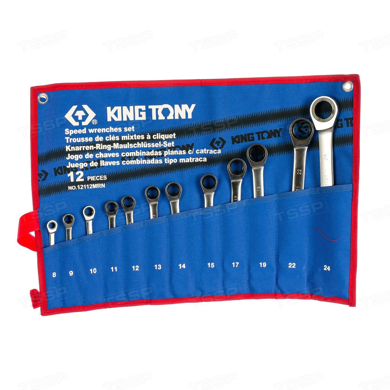 Набор комбинированных трещоточных ключей KING TONY 12112MRN 8-24мм 12шт. - фото 1 - id-p97790122