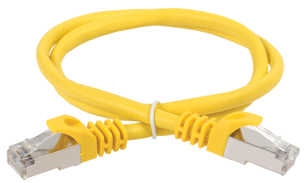 ITK Коммутационный шнур (патч-корд) кат.5E FTP 2м желтый - фото 1 - id-p53539652