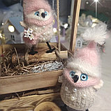 Интерьерная игрушка Сова в вязанной шапочке, фото 5