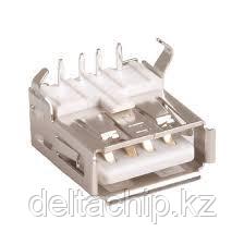 Розетка на плату, тип A угловая (белая) DS1095 W-R