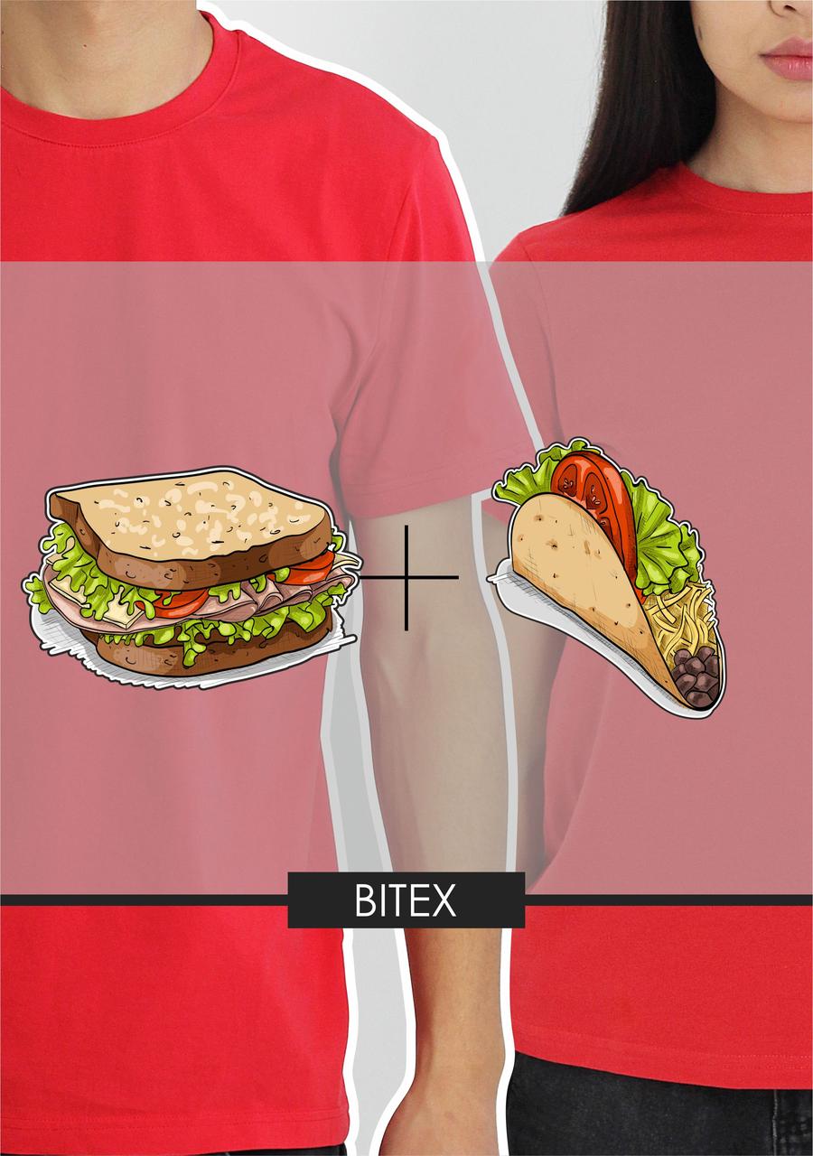 Парные футболки Бутерброд + Тако