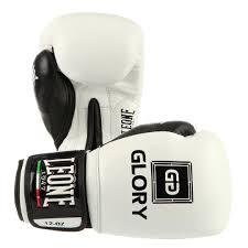 Боксерские перчатки Leone Glory ( натуральная кожа )  цвет ,белый