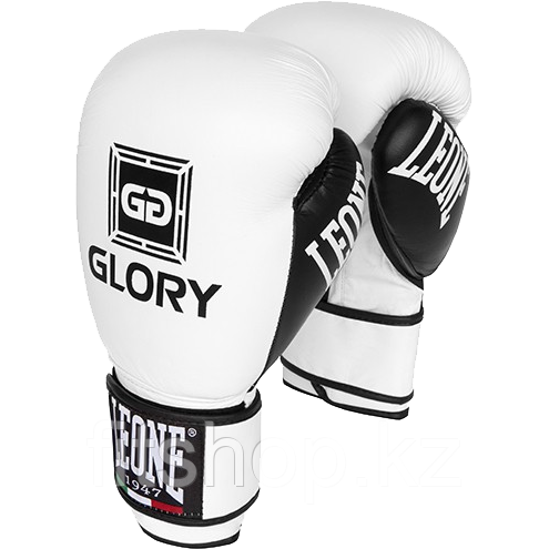 Боксерские перчатки Leone Glory ( натуральная кожа ) цвет ,белый - фото 2 - id-p97800364