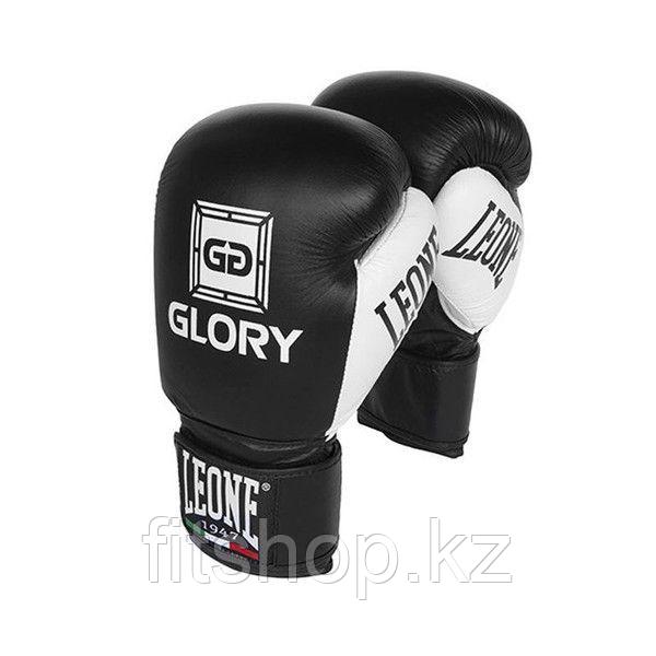 Боксерские перчатки Leone Glory ( натуральная кожа )  цвет ,черный, фото 1