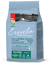 Essentia Adult Sensible, Эссентия беззерновой корм для кошек с уткой и кроликом, уп.1,5кг
