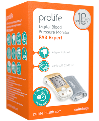 Prolife PA3 Expert Измеритель артериального давления автоматический с манжетой 22-42 см - фото 1 - id-p97804823