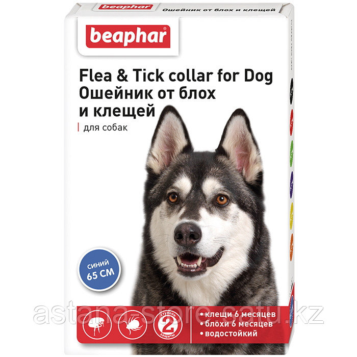 FLC Dog (Diaz Dog) Ошейник от блох и клещей для собак синий, 65 см - фото 1 - id-p97805153