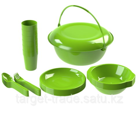 Набор посуды для пикника №9 «Вечеринка» (6 персон, 32 предмета) (id ...