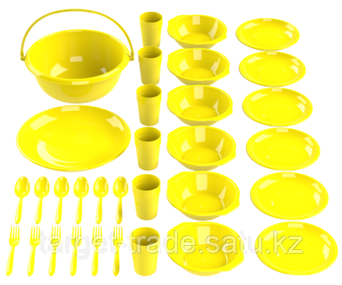 Набор посуды для пикника №9 «Вечеринка» (6 персон, 32 предмета) - фото 2 - id-p97806036