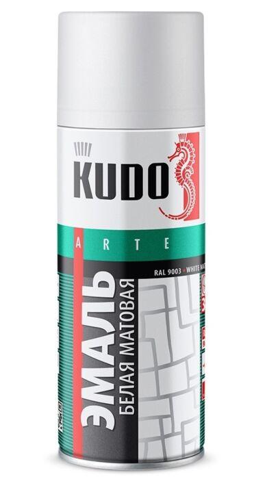 Эмаль универсальная белая глянцевая, KUDO 520 ml
