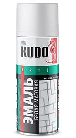 Эмаль универсальная белая глянцевая, KUDO 520 ml