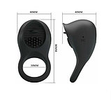 Черное эрекционное кольцо Ring Shaking II от Pretty Love, фото 4