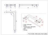Стабилизационная штанга (угловой стабилизатор) стена-стекло 90˚. Правый | FDK-1R SUS304/PSS | Хром, фото 2
